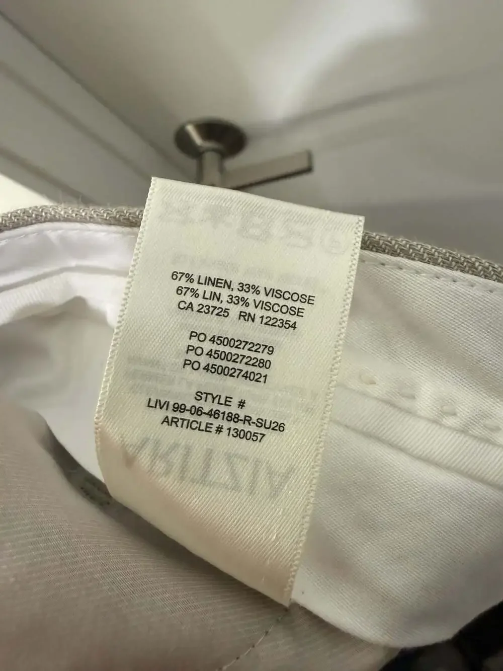 Aritzia Effortless Pant Linen Blend Tan